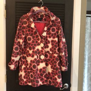 Biden floral raincoat